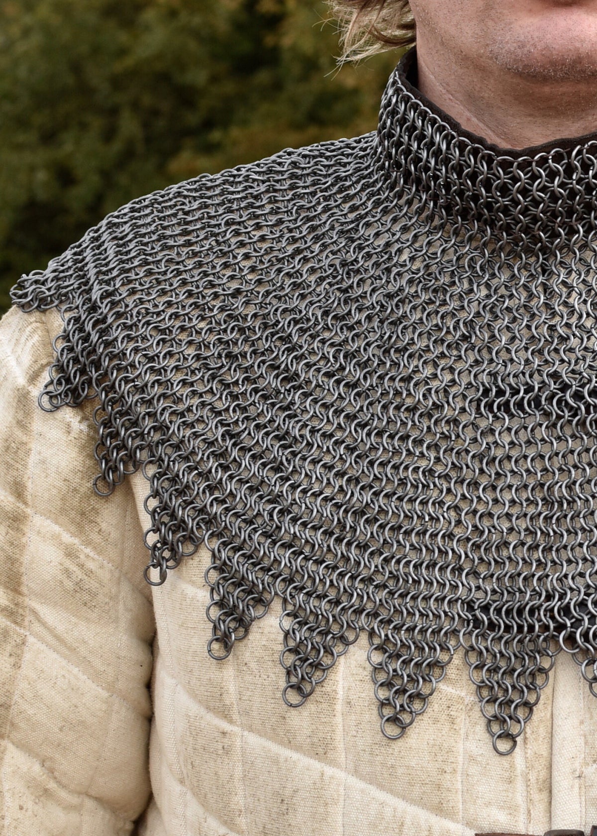 Płaszcz biskupi z kolczym kapturem, nienitowany, M, 8 mm