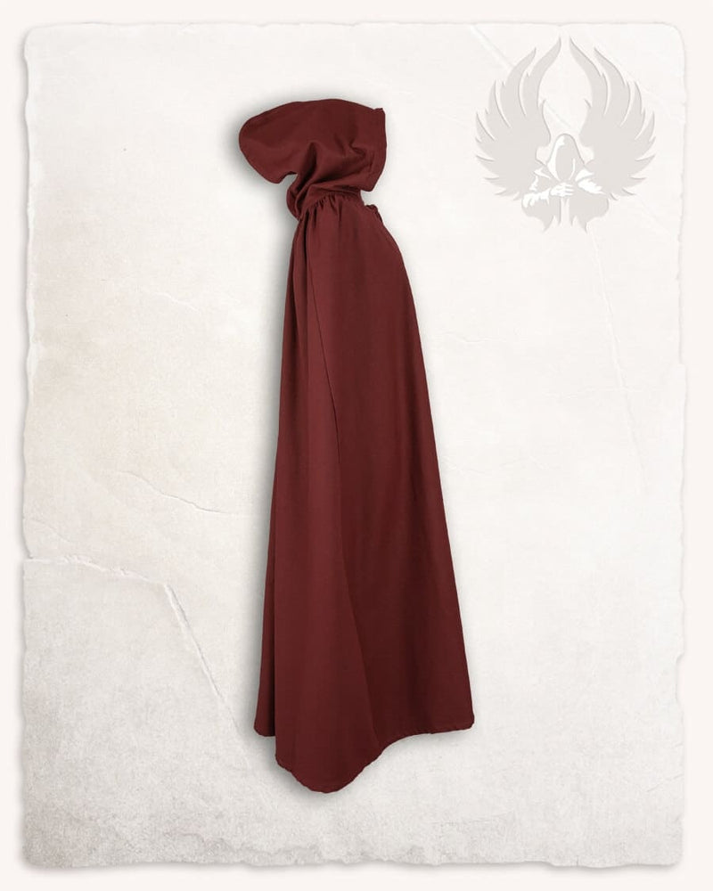 Medieval cloak Harun, burgundy red