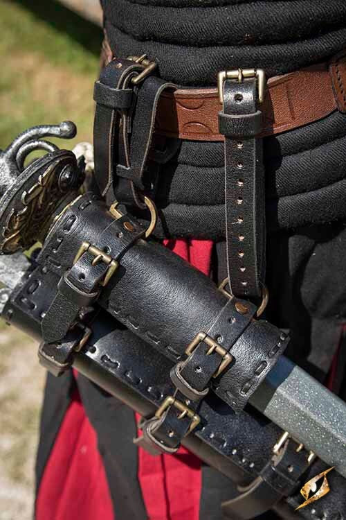 Doppelhalter für LARP Waffen, schwarz
