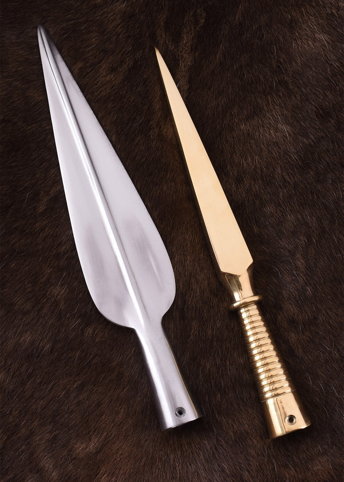 Spydspids og skaftkappe, græsk dory, semi-skarp