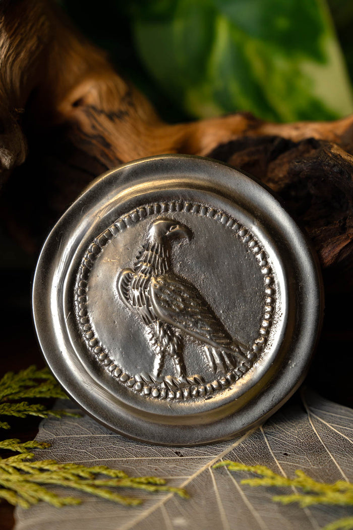 Romersk phalera, liten örn, silverfärgad