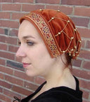 Haarnetz (Caul) Isabeau, Samt, rot