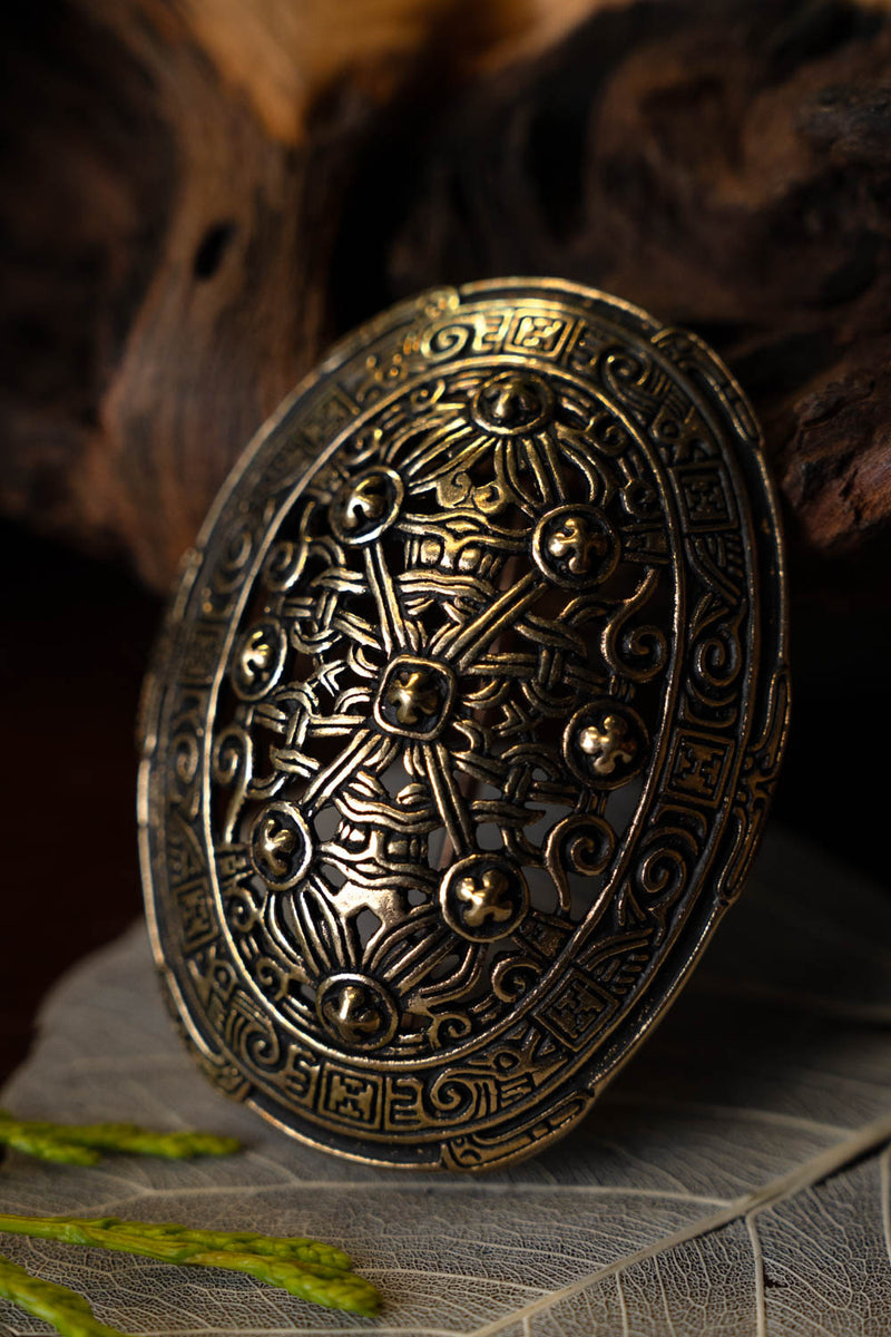 Broche tortue viking du British Museum, en bronze argenté, prix à l’unité