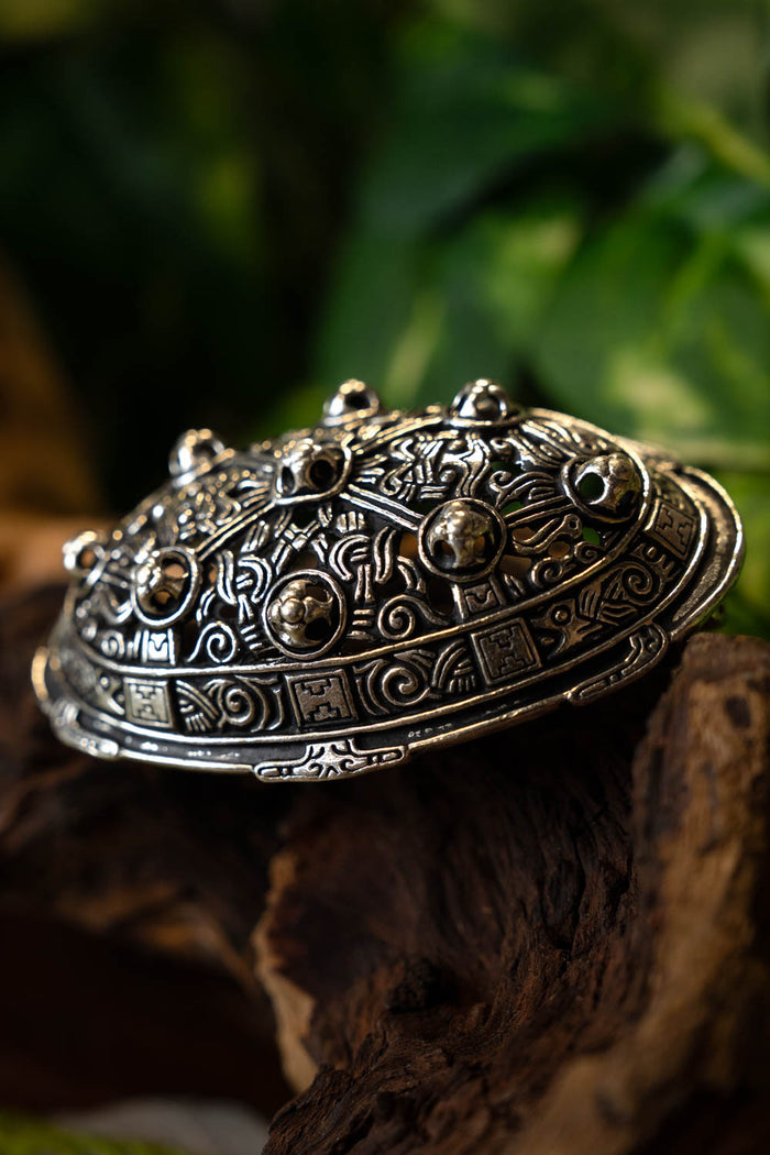 Wikińska brosza tarczowa IX wieku, styl Borre, brąz, cena za sztukę