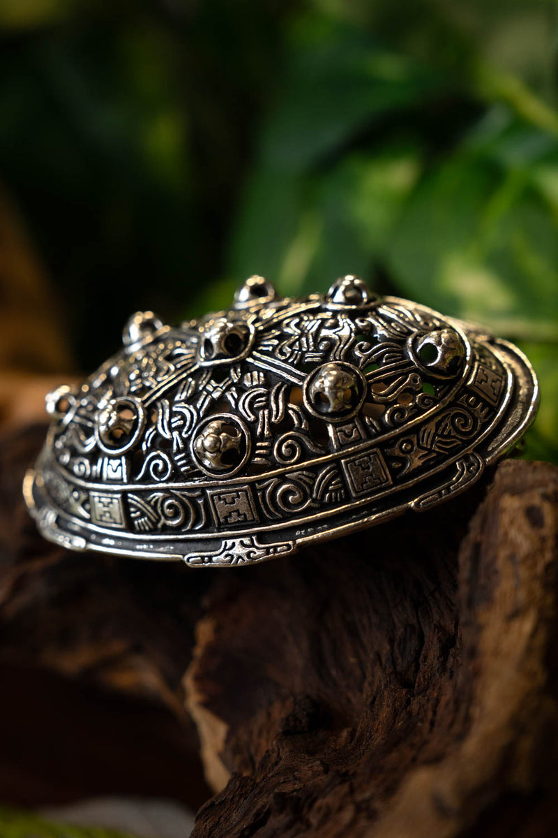 9. århundredes vikingeskjoldpaddebroche, Borrestil, bronze, pris pr. stk.