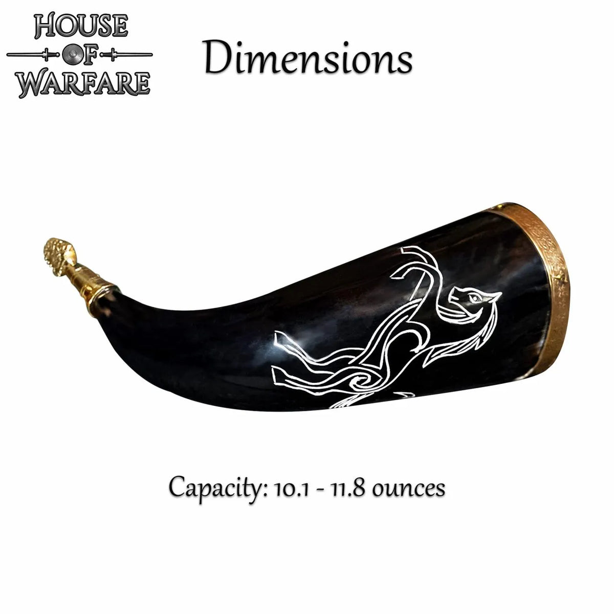Celtic drinking horn Epona deluxe, 300-500 ml