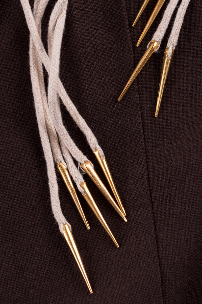 Schnürband mit Aglets, Set aus 5, naturfarben