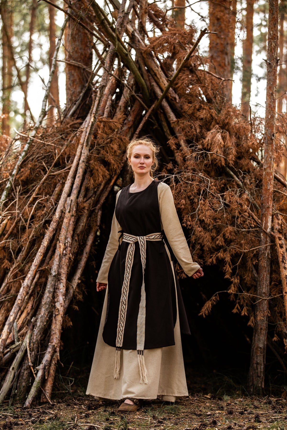 Okrycie wierzchnie Sigrid, brązowe