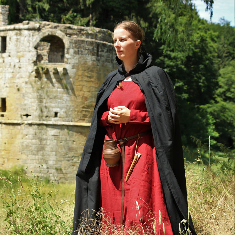 Mantello in cotone nero