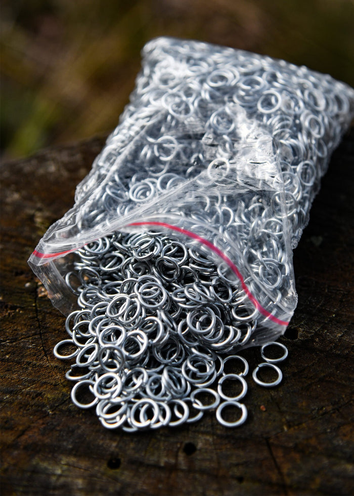 1 kg galvaniserede ringe til ringbrynje, uklinkede, 8 mm
