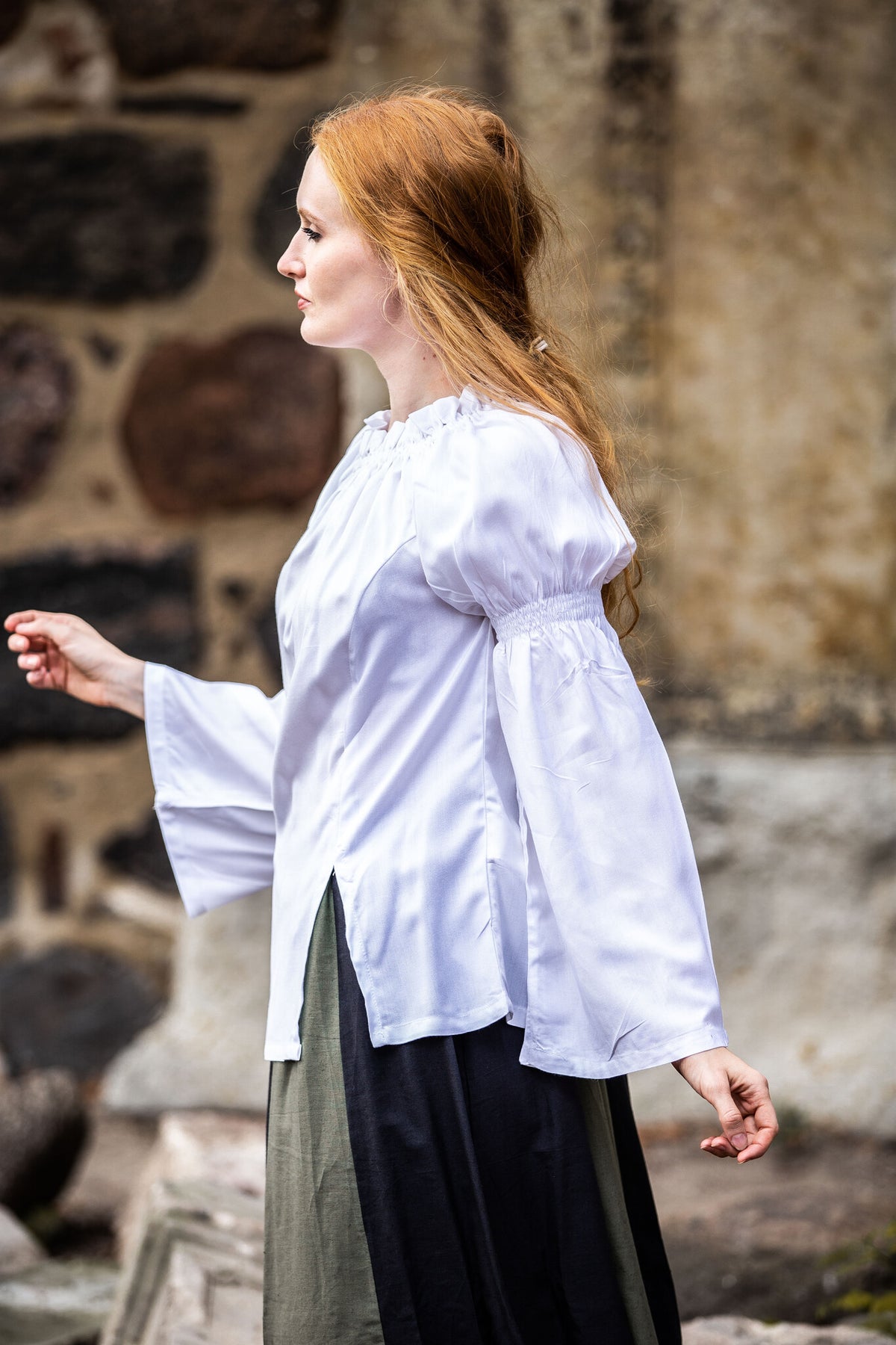 Baroque blouse, wit