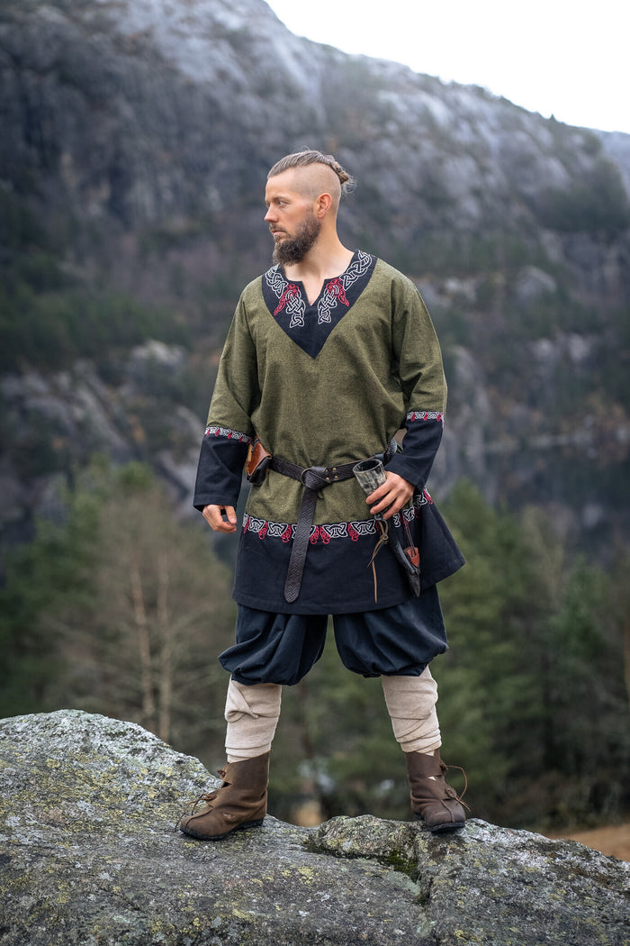 Tunica vichinga Haakon, verde oliva