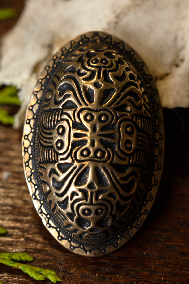 Broche vikinga tipo tortuga de Finlandia, bronce, precio por unidad