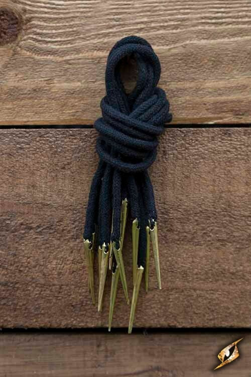 Schnürsenkel mit Aglets, Set mit 6 Stück, schwarz