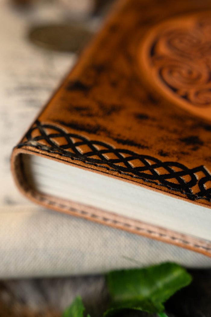 Celtic leather book