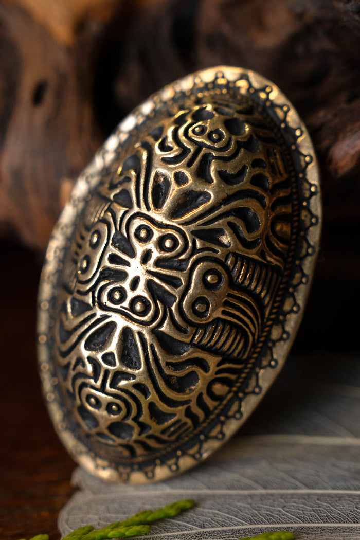 Vikingeskildpaddebroche Finland, bronze, pris pr. stk.