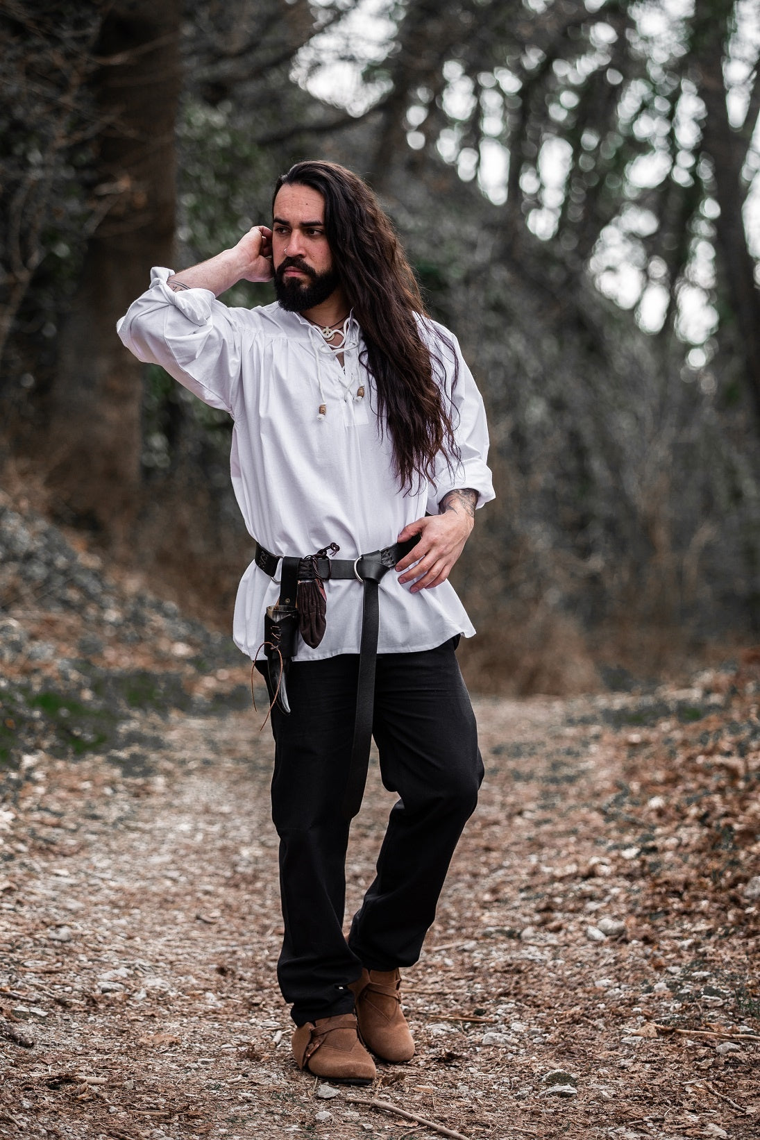 Chemise médiévale, blanc