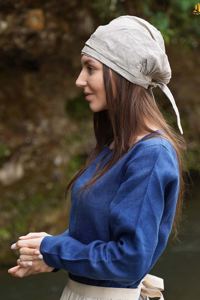 Medieval headscarf Maciejowski Bible, linen, natural