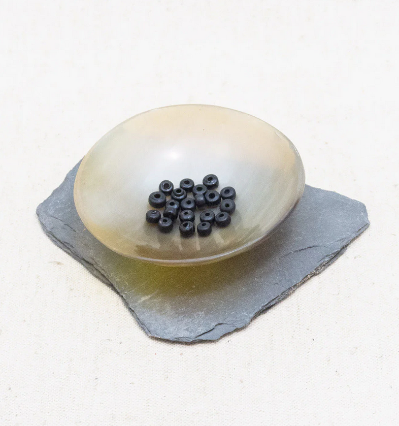 Glass beads, 10 pcs, black