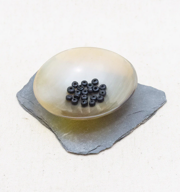 Viking glass beads, Gotland black, 10 pieces