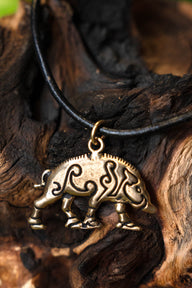 Pendentif celtique sanglier Knocknagael, bronze