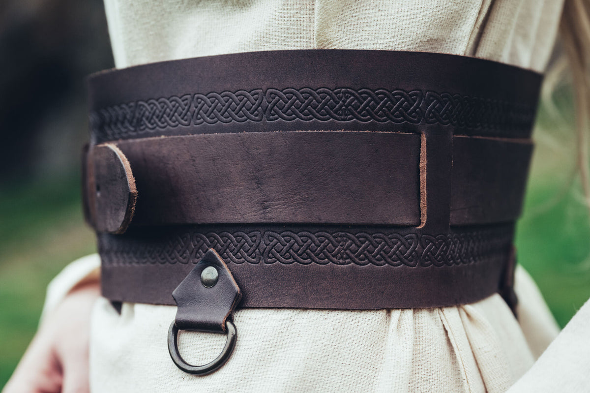 Ceinture Viking Sigrid, marron foncé