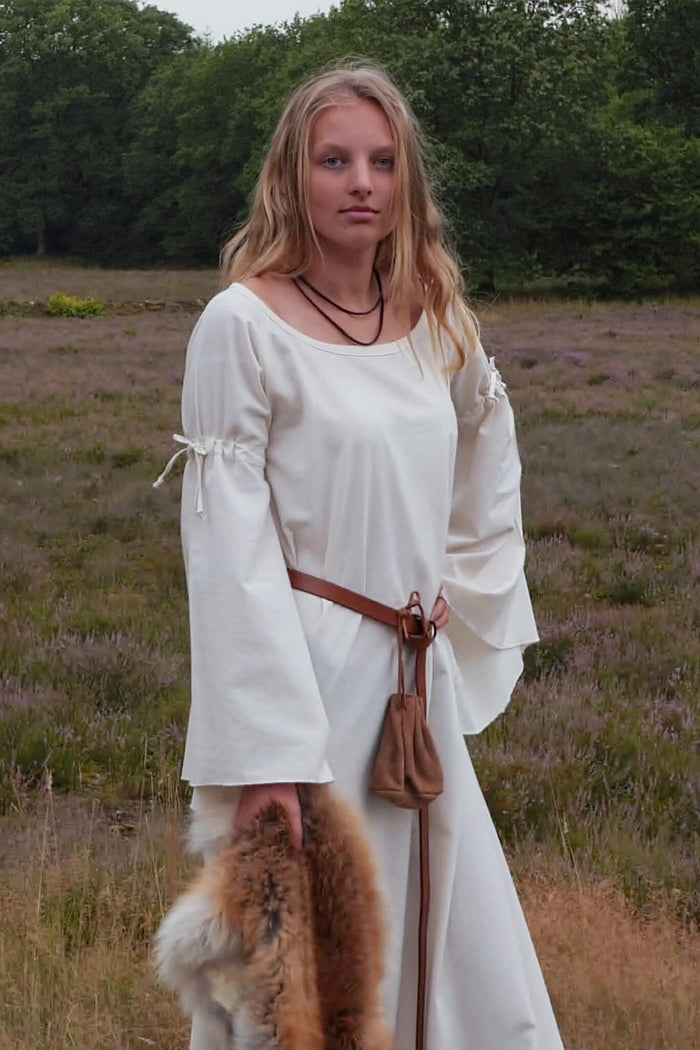 Medieval gothic dress Iseult, natural