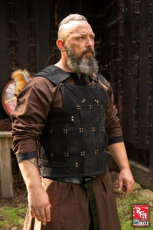 RFB Fighter leather armour, black