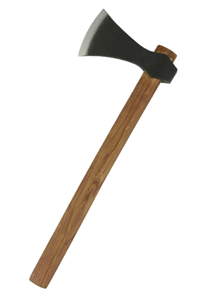 Hacha vikinga arrojadiza, acabado antiguo, tipo A, afilada