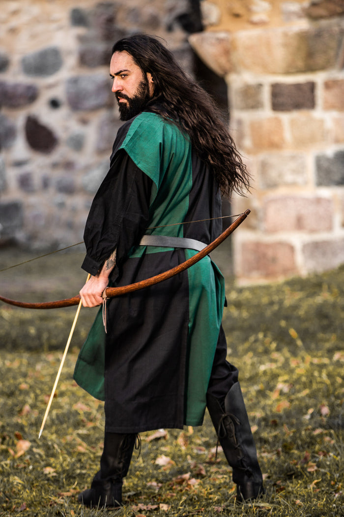 Surcot, à carreaux, noir–Vert