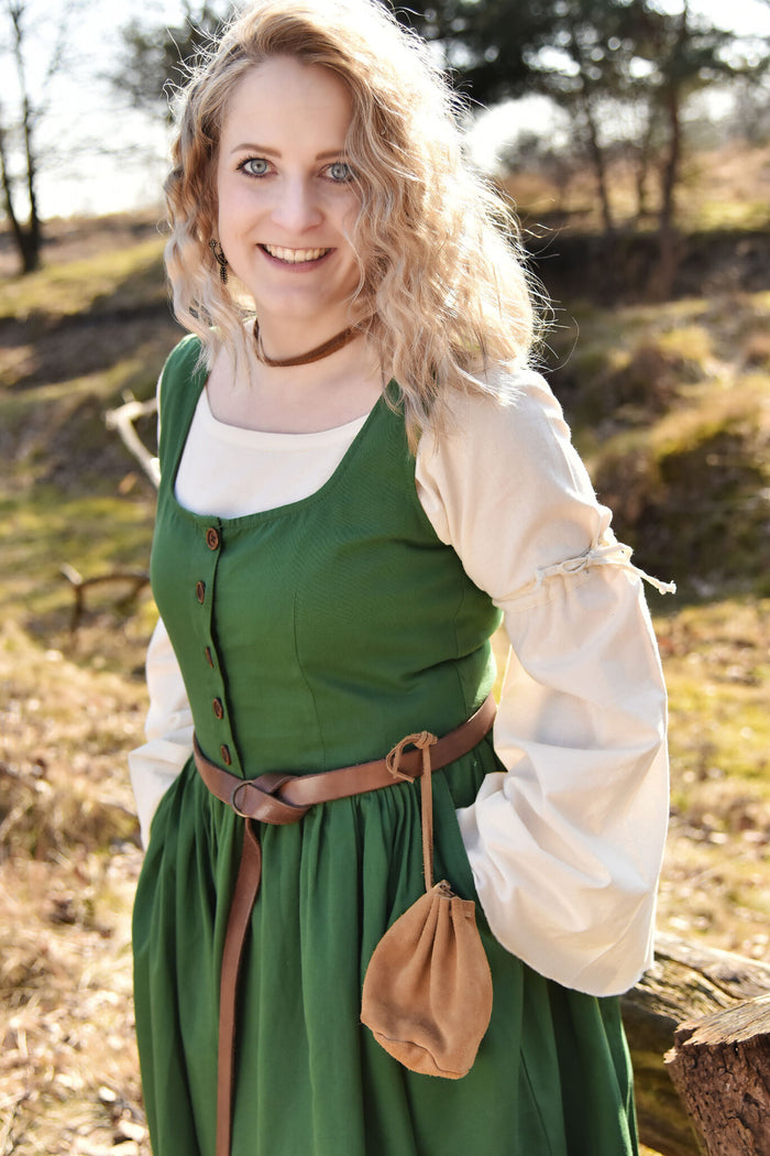 Middelalderlig kirtle Lene, grøn