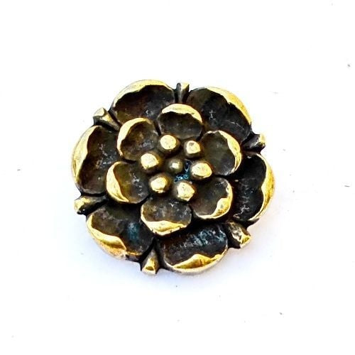 Tudor rose belt fitting (set of 5 pieces), bronze