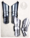 Cuisses Gustav, armadura de pierna, negras, 1,2 mm