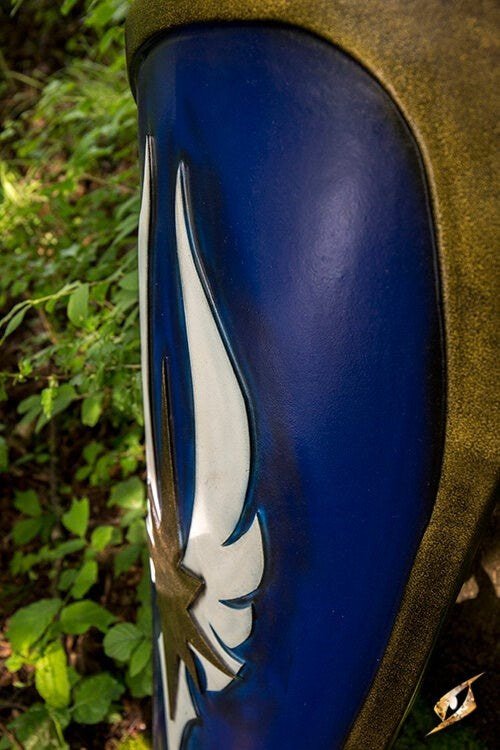 Elficka tarcza LARP, niebieska, 120 × 55 cm