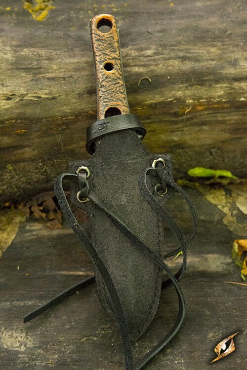 LARP werp/steekmes met houder, zwart