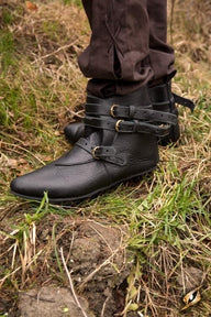 Mittelalterliche Knöchelschuhe Godfrey, schwarz