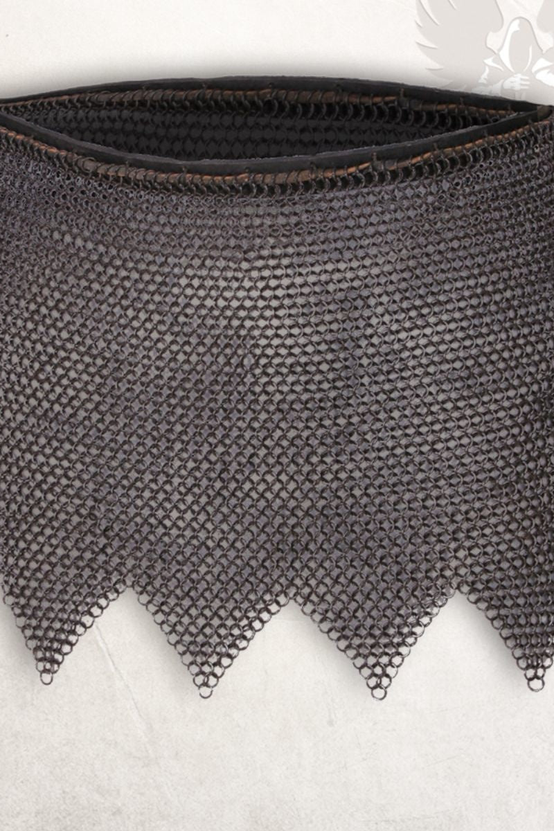 Richard chainmail skirt gousset, mild steel, butted, bronzed, 8 mm