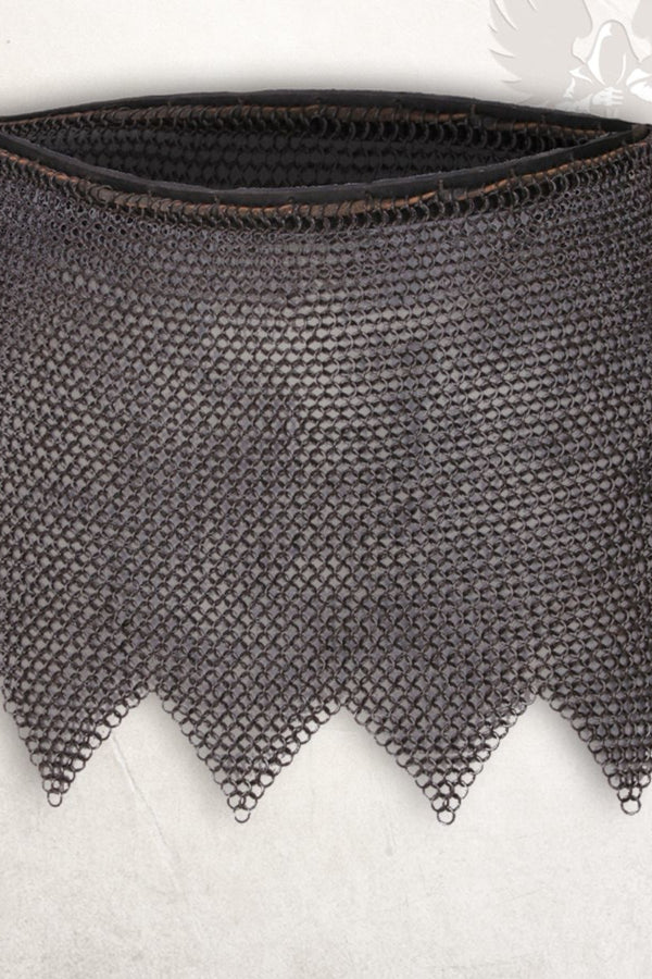 Richard chainmail skirt gousset, mild steel, butted, bronzed, 8 mm