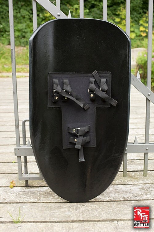 LARP knight shield black/silver