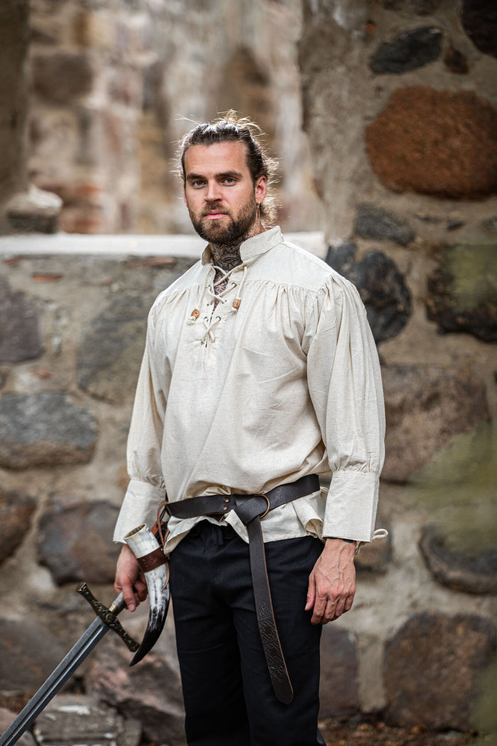 Chemise médiévale Bernard, crème