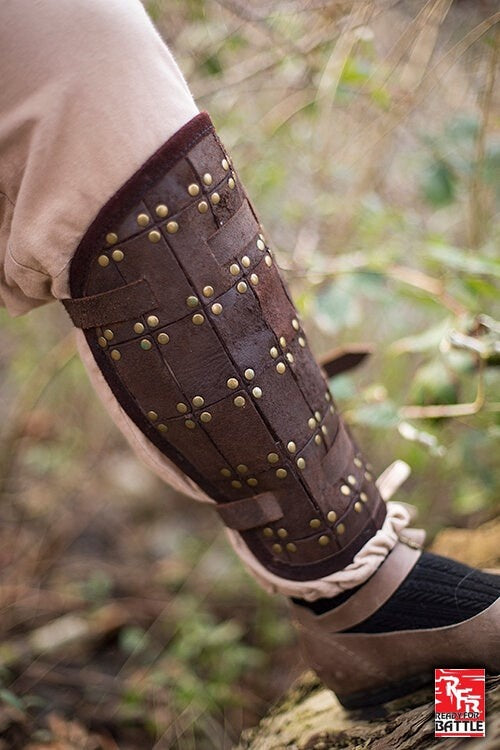 Par de espinilleras Fighter, marrones