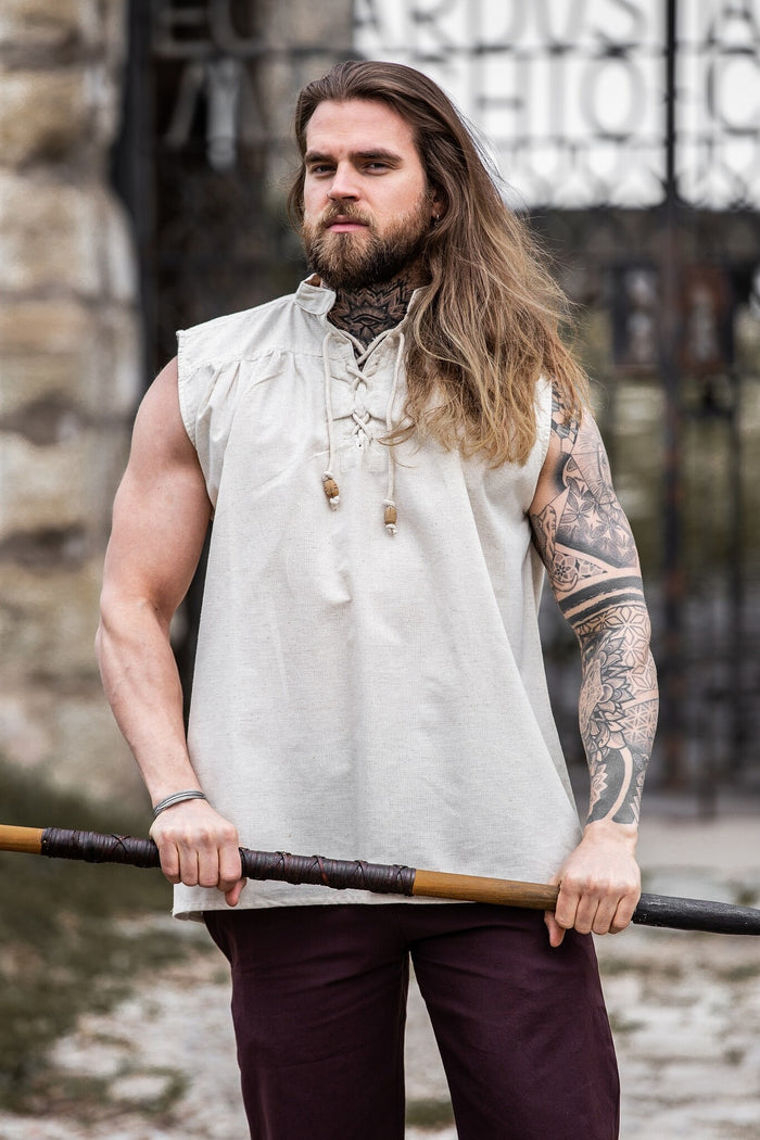 Chemise médiévale Louis, crème