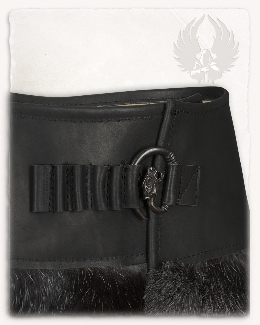 Karya pelsnederdel med drage, sort