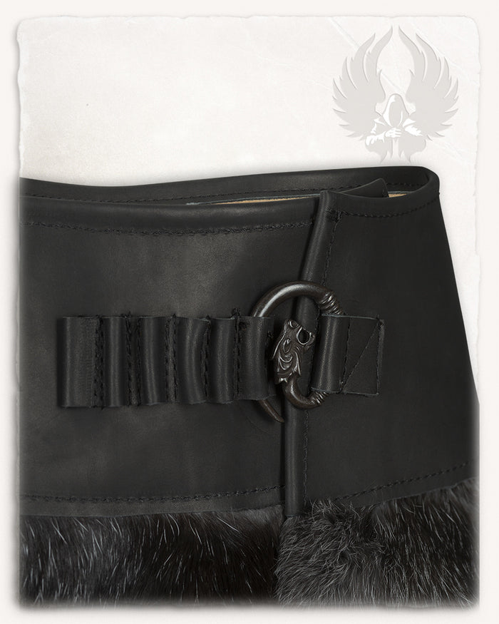 Karya pelsnederdel med drage, sort