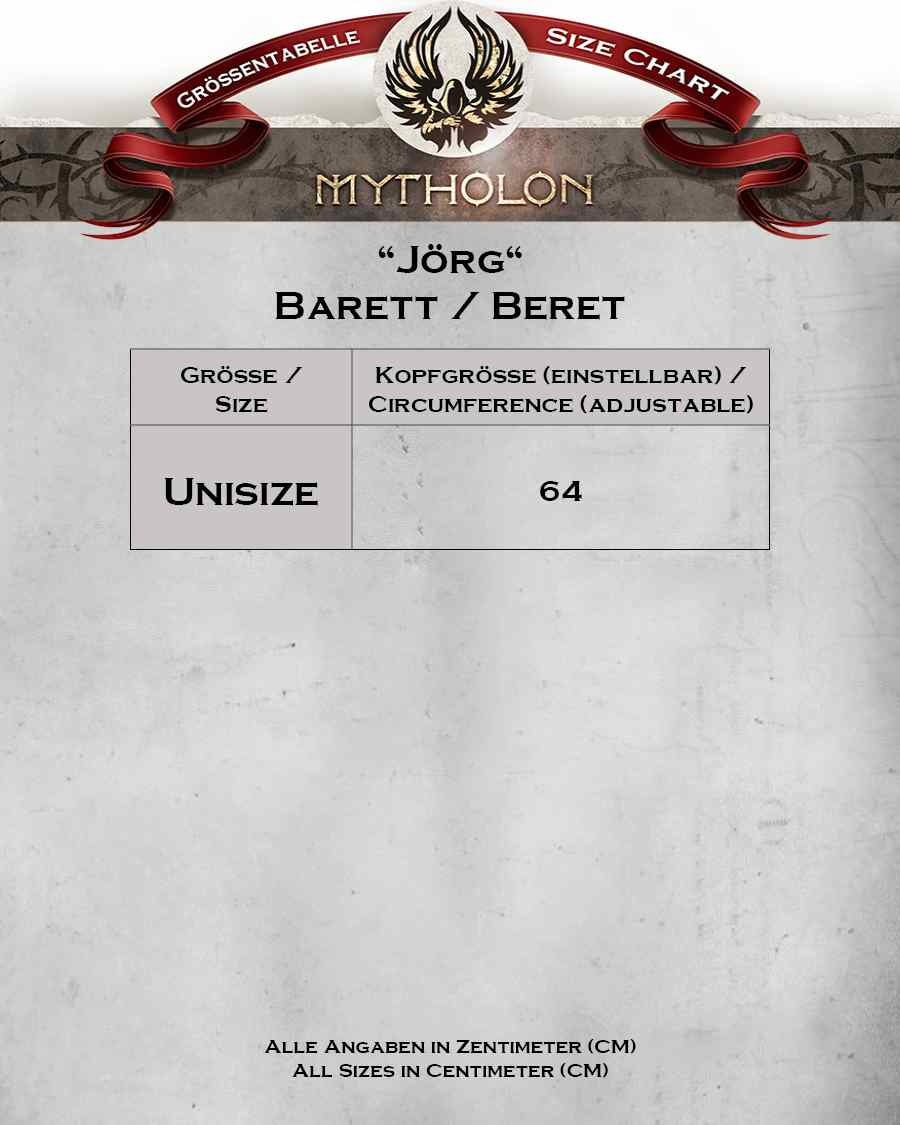 Baret Jorg, zwart-rood