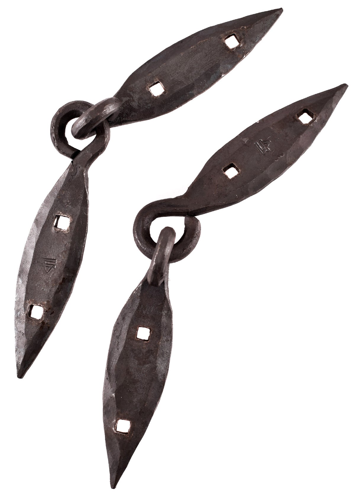 Ręcznie kute okucie skrzyni wikińskiej, para (18 cm)