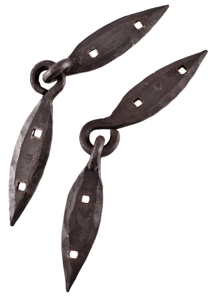 Ręcznie kute okucie skrzyni wikińskiej, para (18 cm)