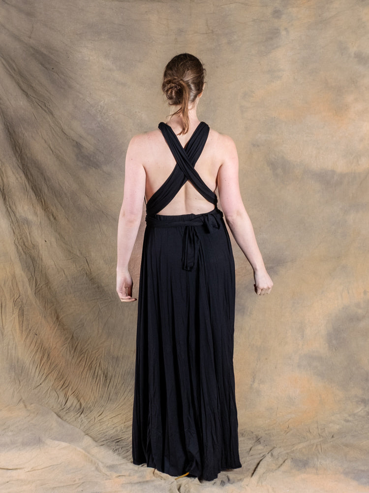 Gudinneklänning Afrodite, svart