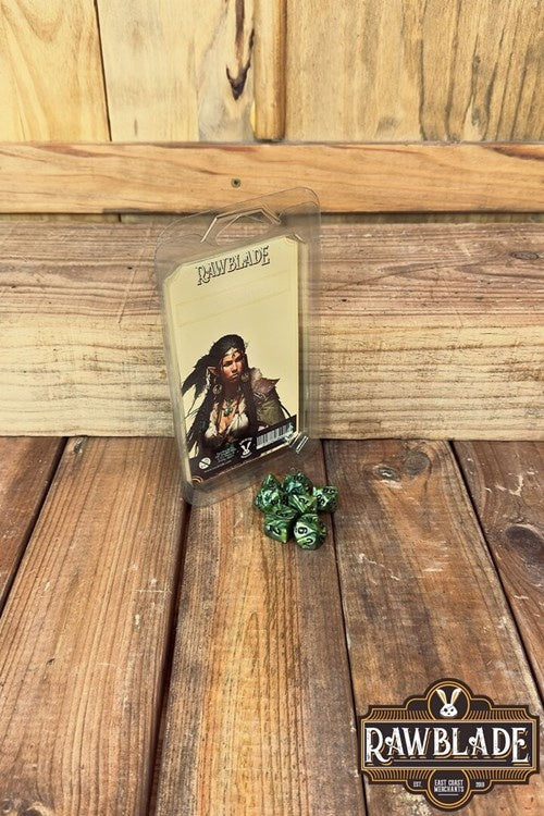 Dice bag with dice set, Druid