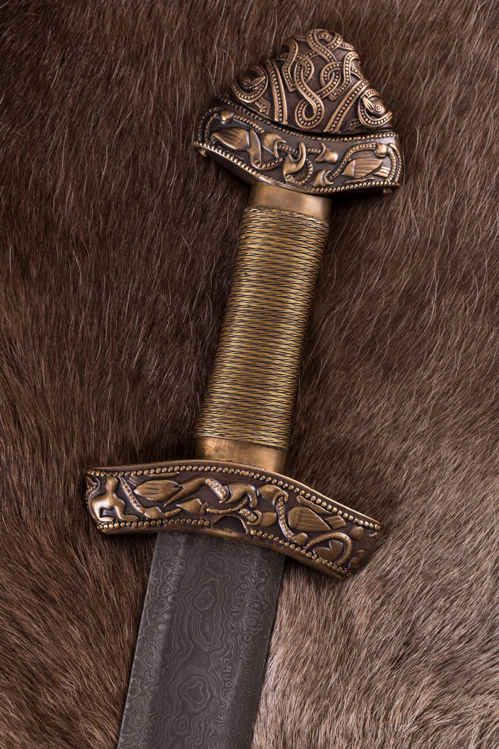 Viking zwaard Dybek damascus, semi-scherp